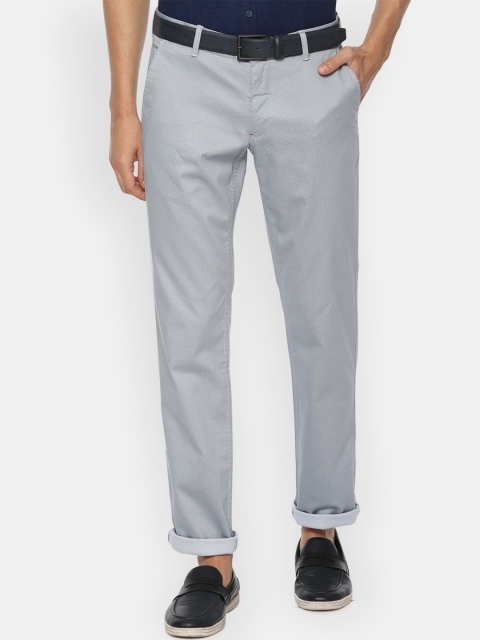 

Louis Philippe Sport Men Grey Textured Slim Fit Trousers