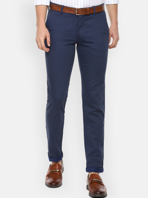 

Louis Philippe Sport Men Navy Blue Slim Fit Formal Trousers
