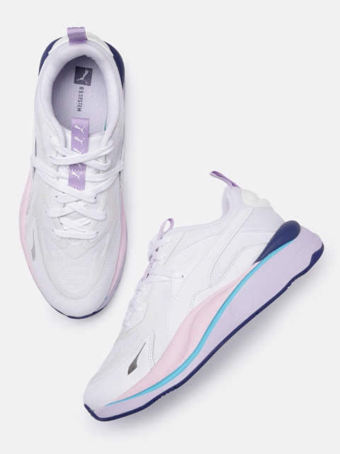 

Puma Women White & Lavender RS-Curve Solar Sneakers