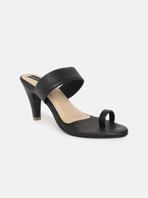 

VAYONAA Black One Toe Open Back PU Sandals