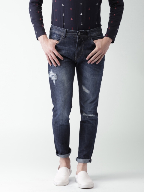 

Mast & Harbour Men Blue Tapered Fit Mid-Rise Mildly Distressed Jeans