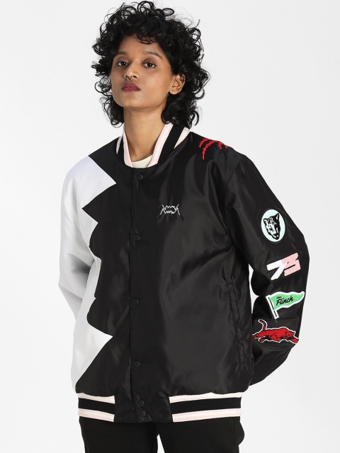 

Puma Men Black & White Colourblocked Official Visit Jacket