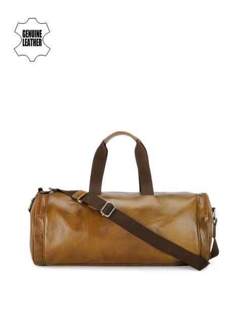 

Teakwood Leathers Men Tan Brown Genuine Leather Duffel Bag