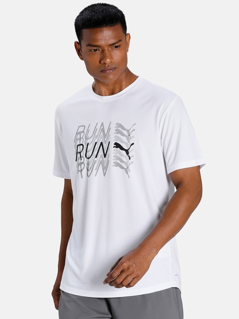 

Puma Men White & Black Typography Printed T-shirt