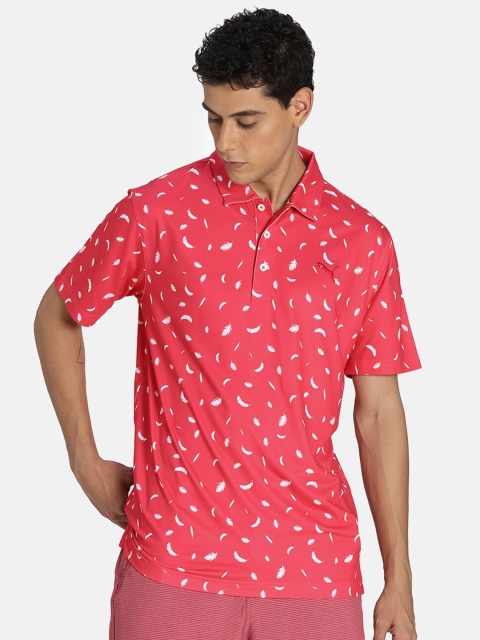 

Puma Men Red & White Printed Polo Collar T-shirt