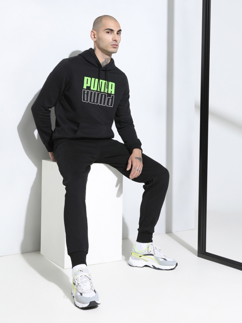

Puma Men Black & Green POWER Logo Hoodie