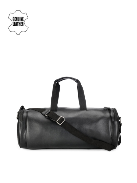 

Teakwood Leathers Unisex Black Genuine Leather Duffel Bag