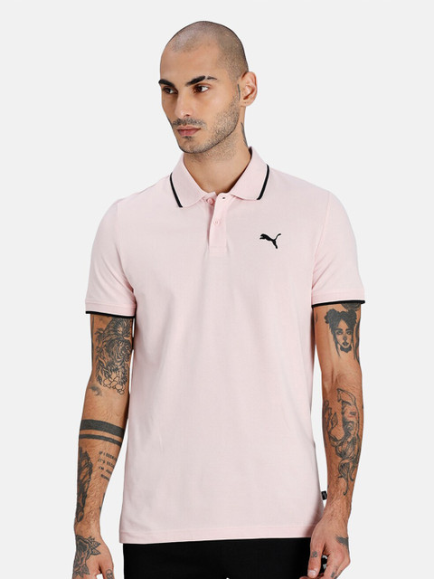 

Puma Men Pink Polo Collar T-shirt