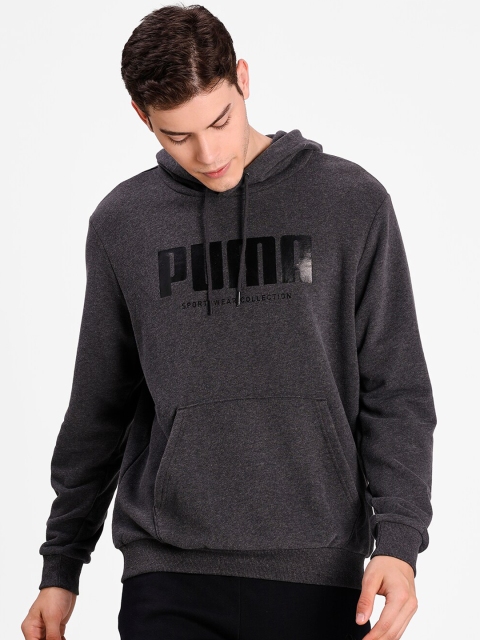 

Puma Men Grey Printed Hooded Training Sweatshirt