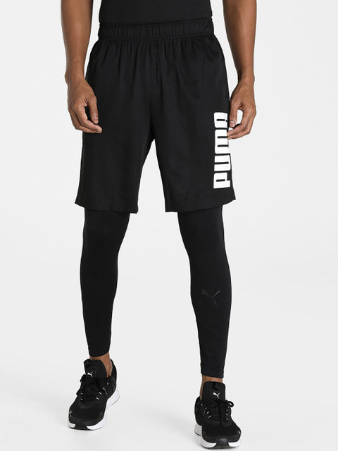 

Puma Men Black Typography Outdoor Ess Sports Shorts