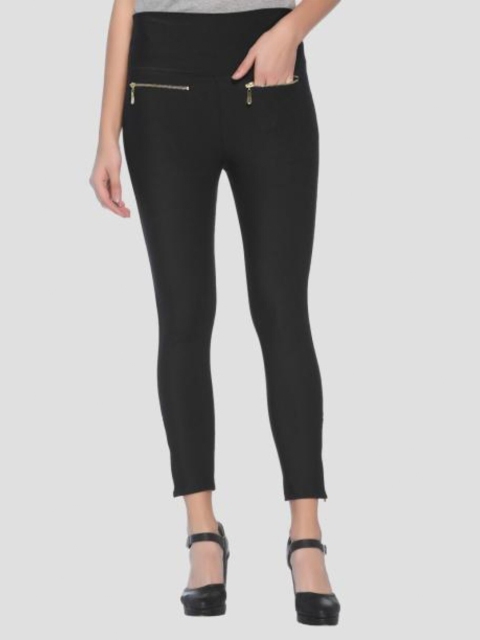 

armure Women Black Solid Slim-Fit Treggings