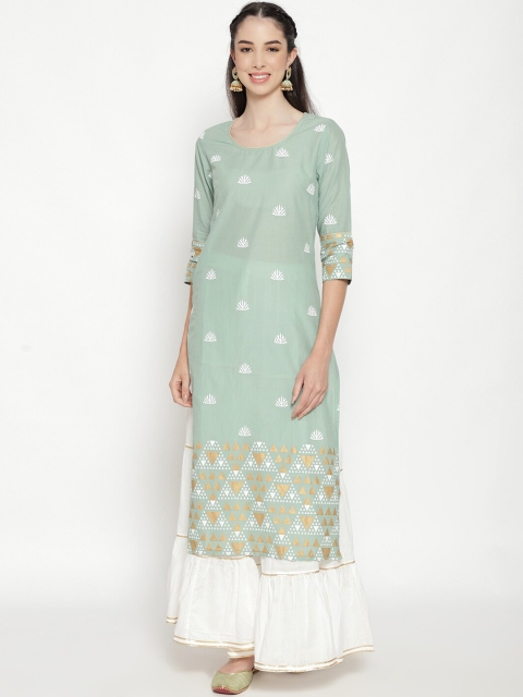 

Luni Women Green Embellished Kurta