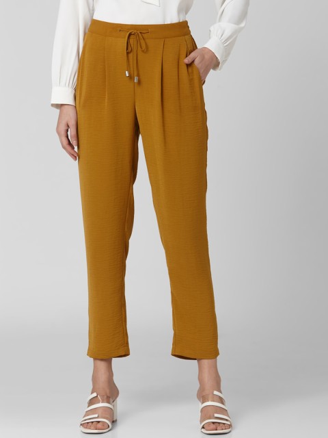 

Vero Moda Women Brown High-Rise Pleated Trousers