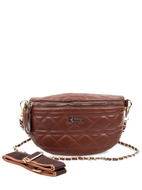 

ODETTE Brown Leather Quilted Sling Bag