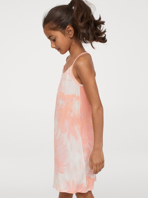 

H&M Girls Orange Patterned Jersey Dress