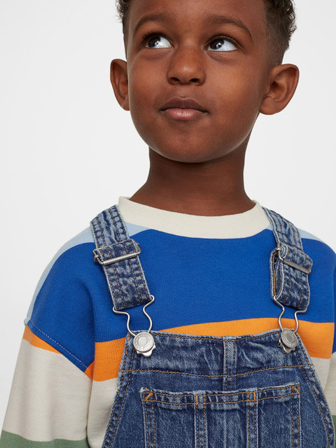 

H&M Boys Beige & Blue Printed Sweatshirt