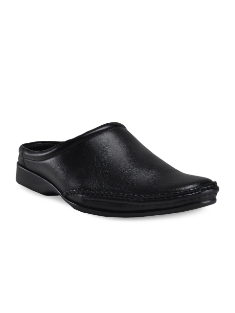 

Franco Leone Men Black Leather Sandals