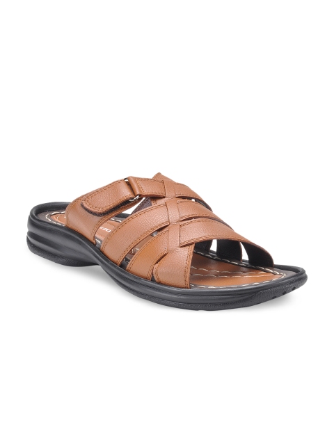 

Franco Leone Men Tan Brown Leather Sandals