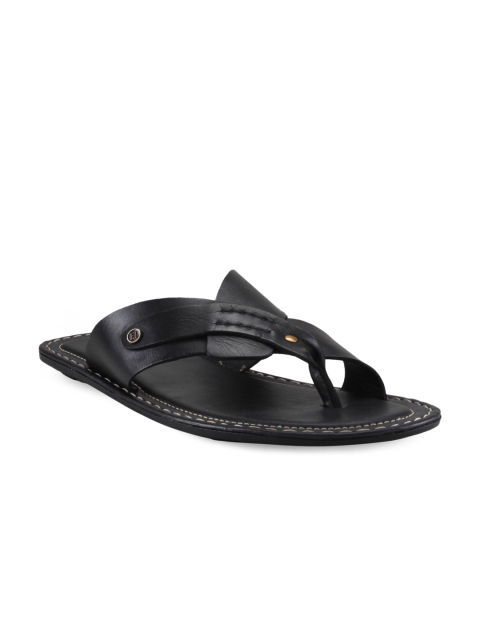 

Franco Leone Men Black Leather Sandals