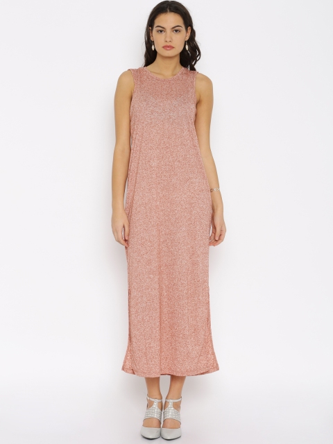 

Vero Moda Women Rust Red Self-Design Maxi Dress
