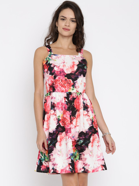 

Vero Moda Women Multicoloured Printed A-line Dress, Multi