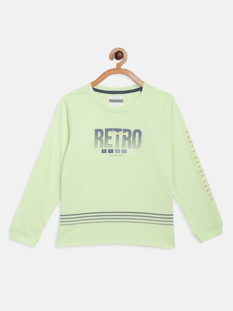 

Octave Boys Green & Blue Printed Round Neck T-shirt