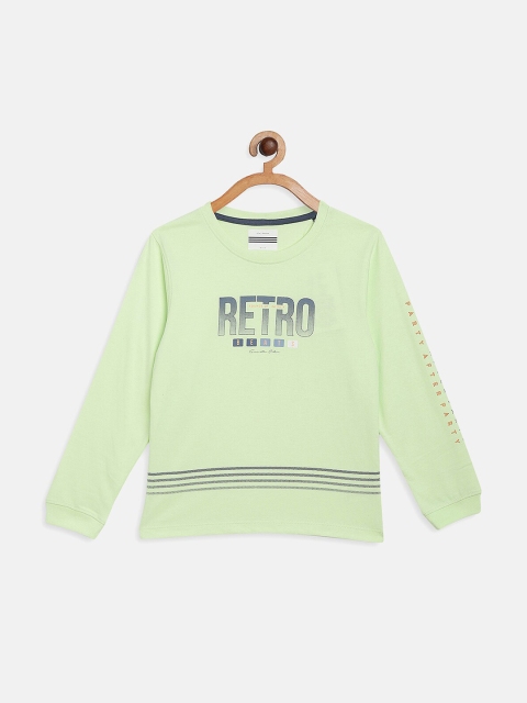

Octave Boys Green Typography Printed T-shirt