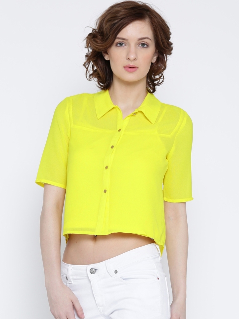 

Vero Moda Women Yellow Solid Casual Shirt