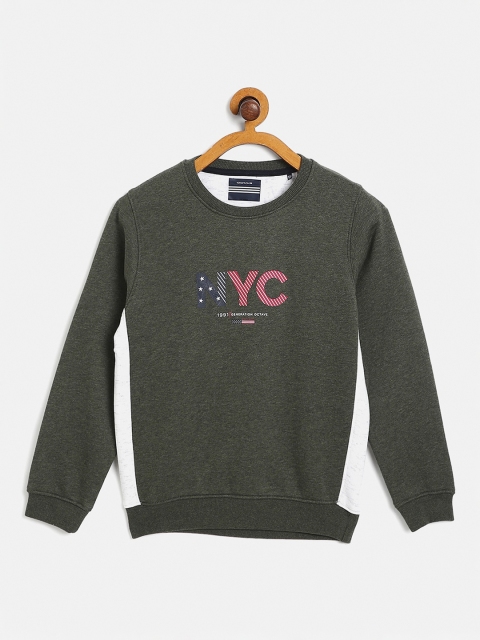 

Octave Boys Olive Green Printed Sweatshirt