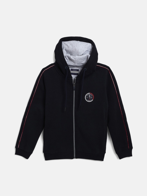 

Octave Boys Navy Blue Solid Hooded Sweatshirt