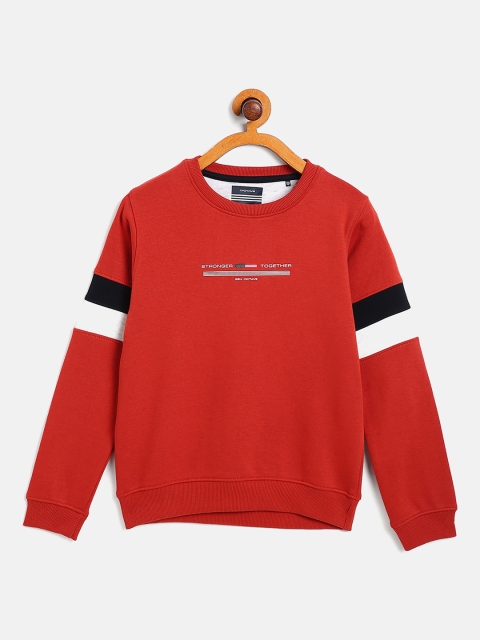

Octave Boys Orange Solid Round neck Sweatshirt