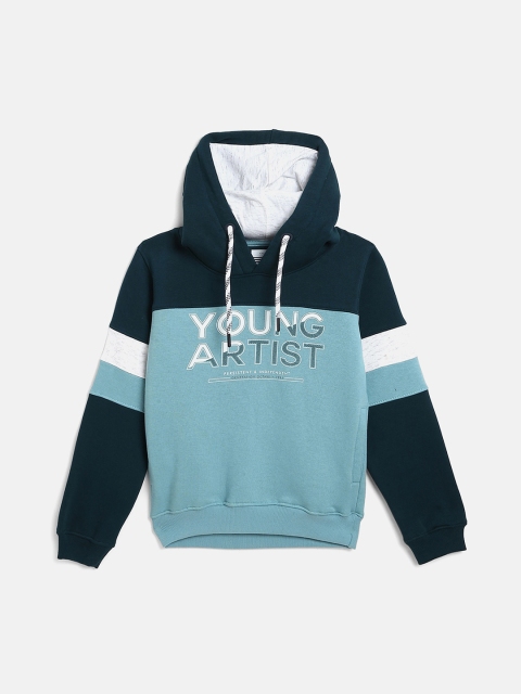 

Octave Boys Blue Printed Hooded Sweatshirt