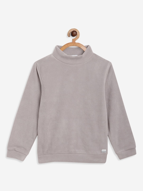 

Octave Boys Grey Solid Fleece Turtle Neck Pullover Sweatshirt