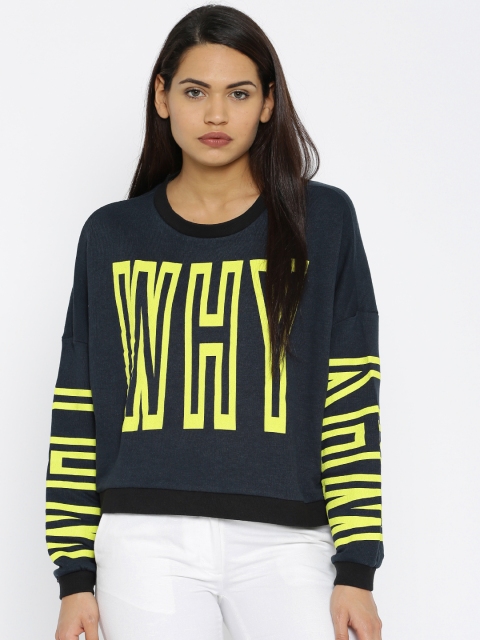 

Vero Moda Navy Blue Printed Sweatshirt
