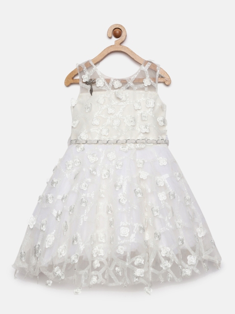 

Enfance White Floral Net Dress