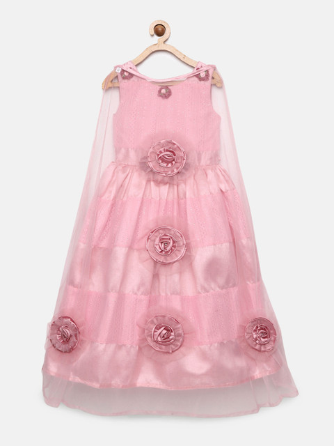 

Enfance Pink Floral Net Dress
