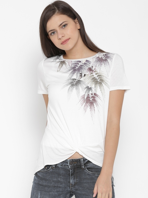 

Vero Moda Women Off-White Printed Top