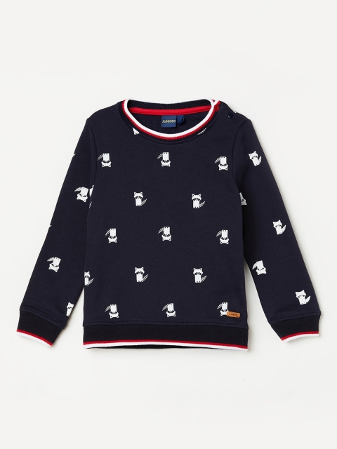 

Juniors by Lifestyle Boys Navy Blue Printed Sweatshirt