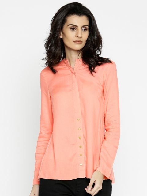 

Vero Moda Peach-Coloured Pleated Top