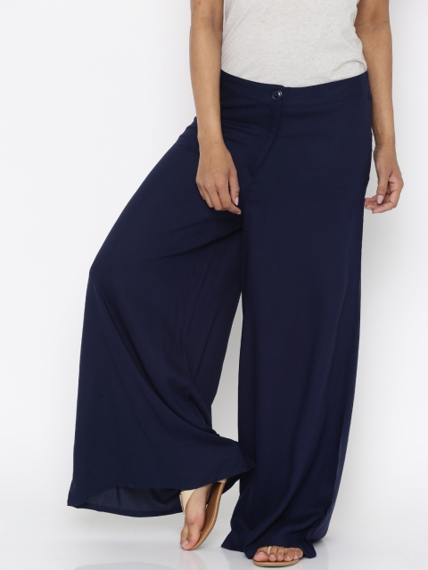 

Global Desi Navy Palazzo Trousers, Blue