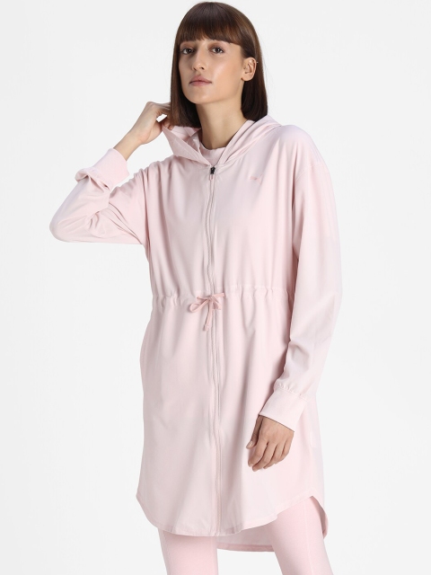 

Puma Women Pink Longline Studio Flow Jacket