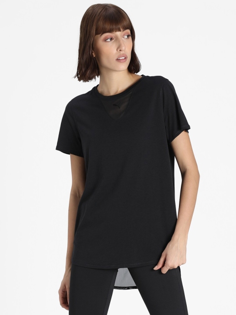 

Puma Women Black Train Mesh Short Sleeve Tee