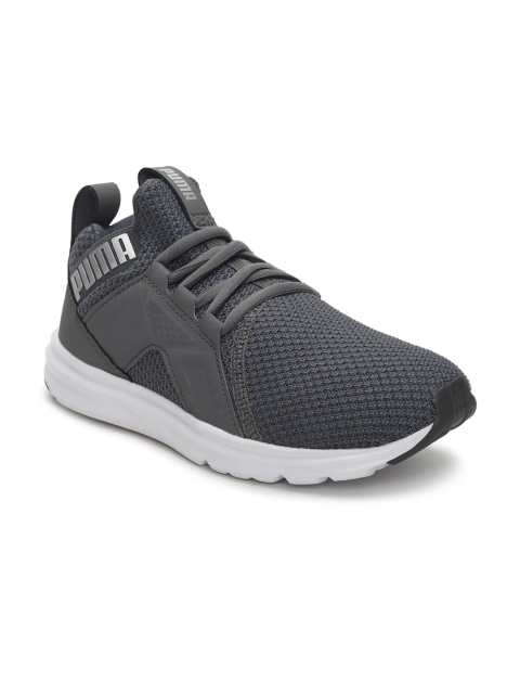 

Puma Unisex Kids Grey Mesh Enzo Weave Running Shoes