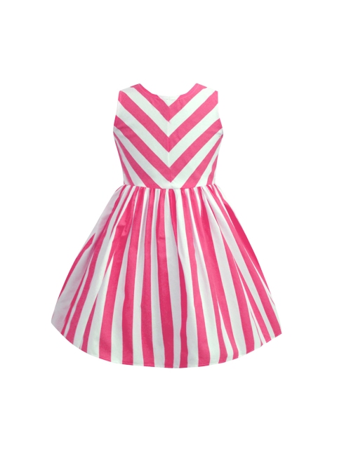 

A T U N Pink Striped Dress