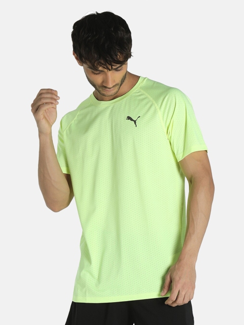 

Puma Men Fluorescent Green Brand Logo T-shirt