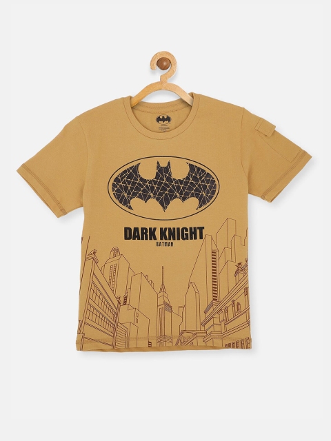 

Kids Ville Boys Brown Batman Printed T-shirt