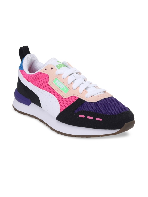 

Puma Unisex Purple Colourblocked R78 Sneakers