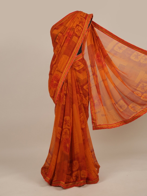 

Pothys Orange & Yellow Printed Saree