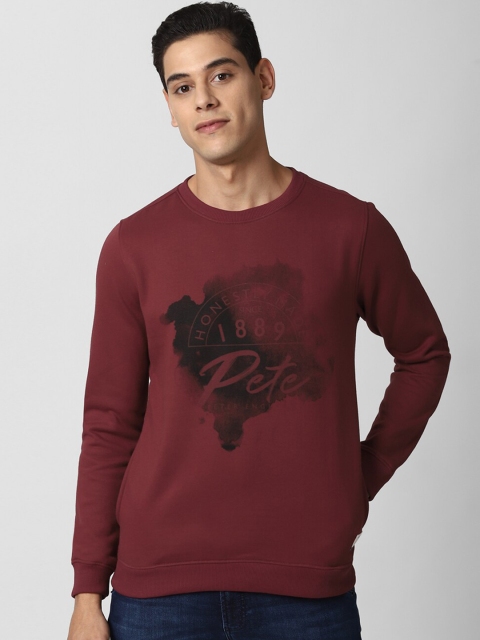 

Peter England Casuals Men Maroon Printed Sweatshirt