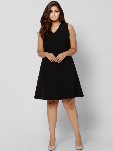 

Vero Moda Plus Size Black Fit & Flare Dress
